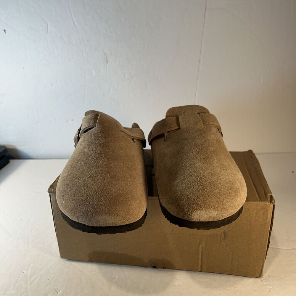 Brand New Kidmi Suede Sandal Clog Women's Size 8 Taupe